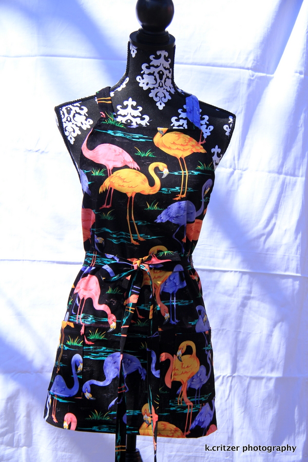 apron made from my kitchen curtains