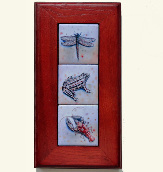 Framed mini art tiles by The Coastal Soul