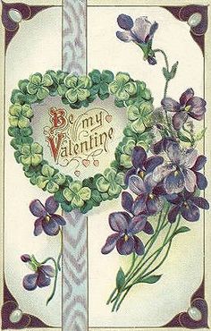 valentine card violets