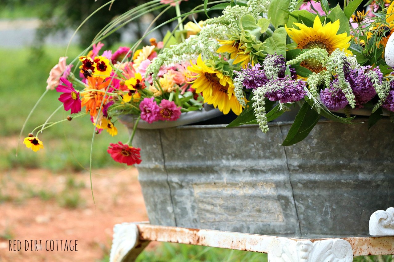flowers-in-galvanized-bucket
